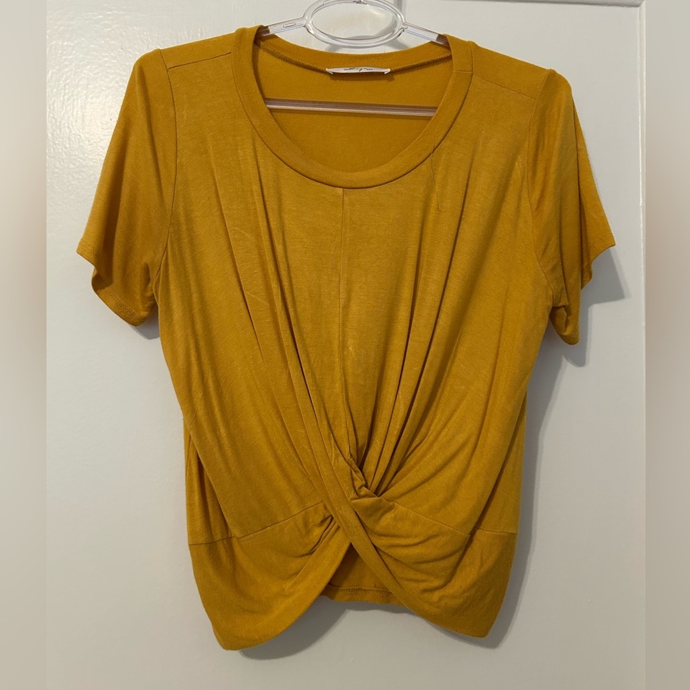 Mustard Twist Front Women’s Top